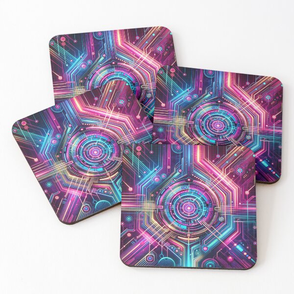 Item preview, Step into the Future with Futuristic Neon Abstract Patterns designed and sold by The-Library.