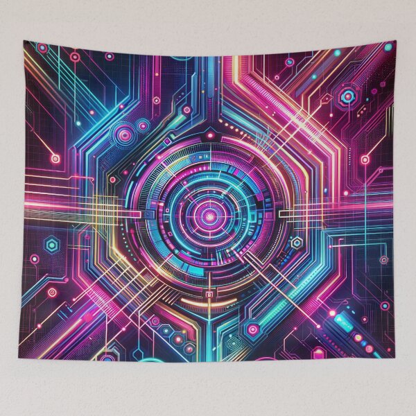 Item preview, Step into the Future with Futuristic Neon Abstract Patterns designed and sold by The-Library.