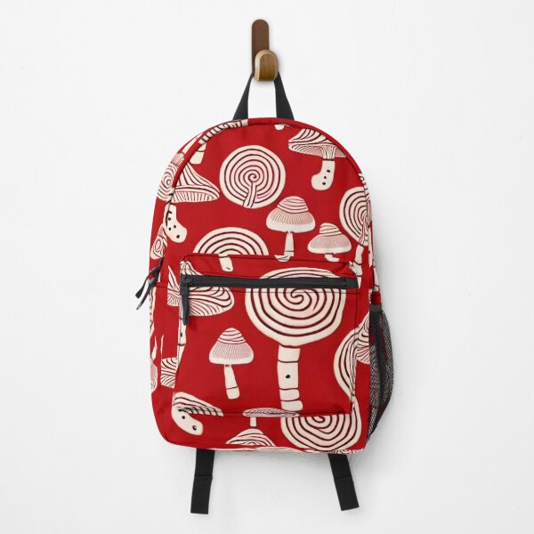 Item preview, Trippy Red and White Swirls Mushroom Pattern designed and sold by SquirmArt.