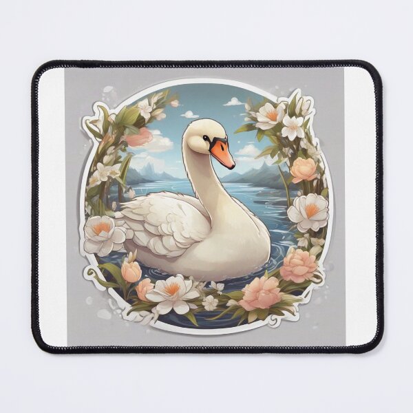 Item preview, Cute swan among roses designed and sold by abdelaziz0.