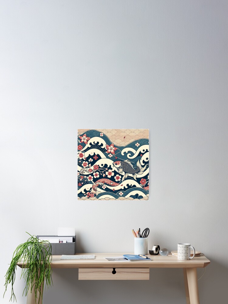 Imagen 2 de 3, Póster con la obra Discover Tranquility with Japanese-Inspired Design Patterns, diseñada y vendida por The-Library.