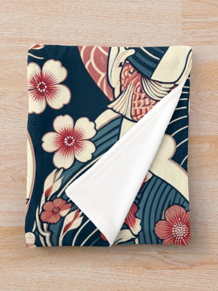 Imagen 3 de 6, Manta con la obra Discover Tranquility with Japanese-Inspired Design Patterns, diseñada y vendida por The-Library.
