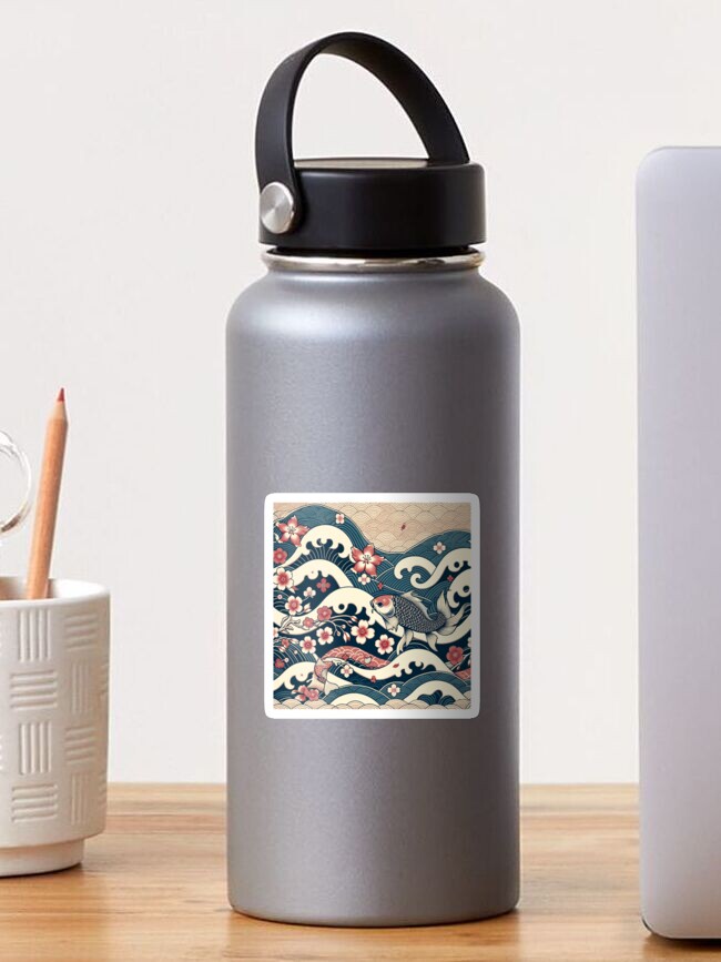 Imagen 1 de 3, Pegatina con la obra Discover Tranquility with Japanese-Inspired Design Patterns, diseñada y vendida por The-Library.