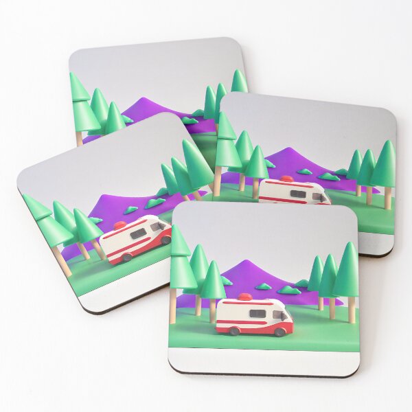 Item preview, Cartoon Clay-Like 3D Campervan. 1 of 3. designed and sold by Meridian Threads.