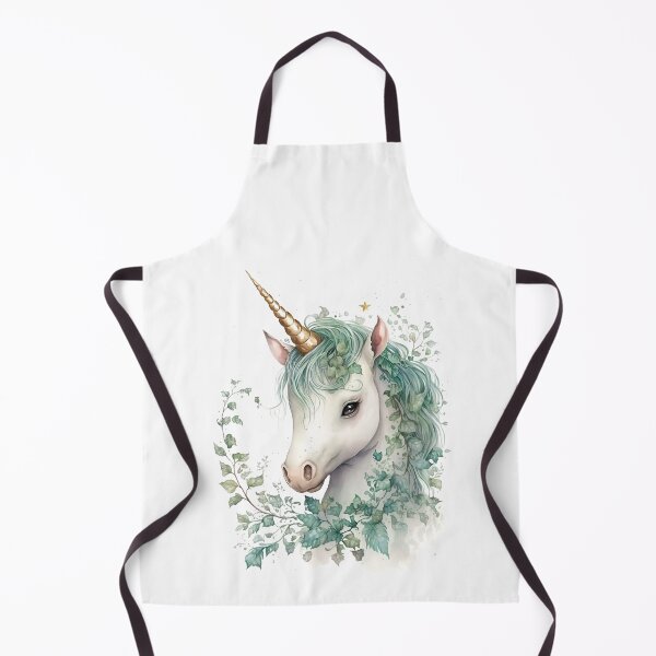 Item preview, Green Maned Unicorn - Golden Horn designed and sold by FlutterbyFairy.