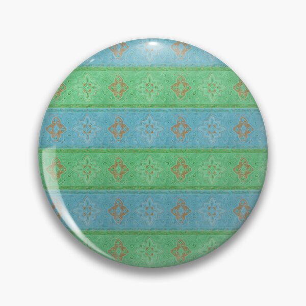 Item preview, Bohemian green and turquoise horizontal stripes  designed and sold by MoisOneOffs.
