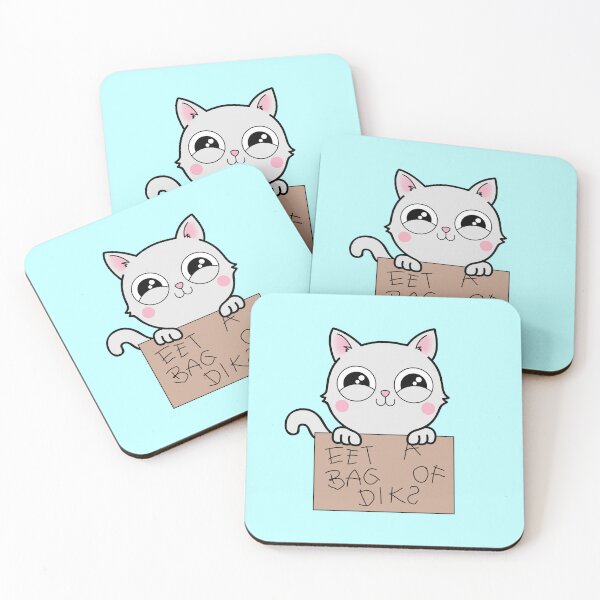 Item preview, Here's Your Sign - Kitty Cat Says Eat a Bag of Dicks designed and sold by Cali Draws Things.