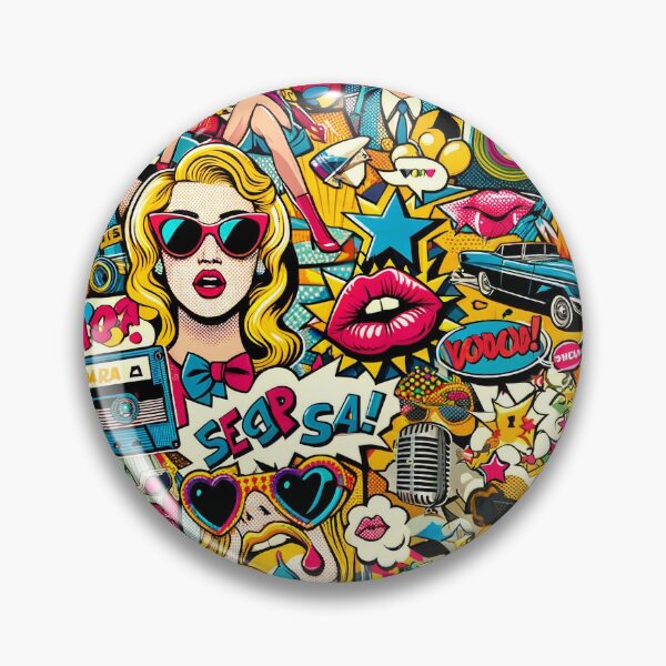 Artikelvorschau, Pop Culture Meets Artistry in our Pop Art Extravaganza Patterns entworfen und verkauft von The-Library.