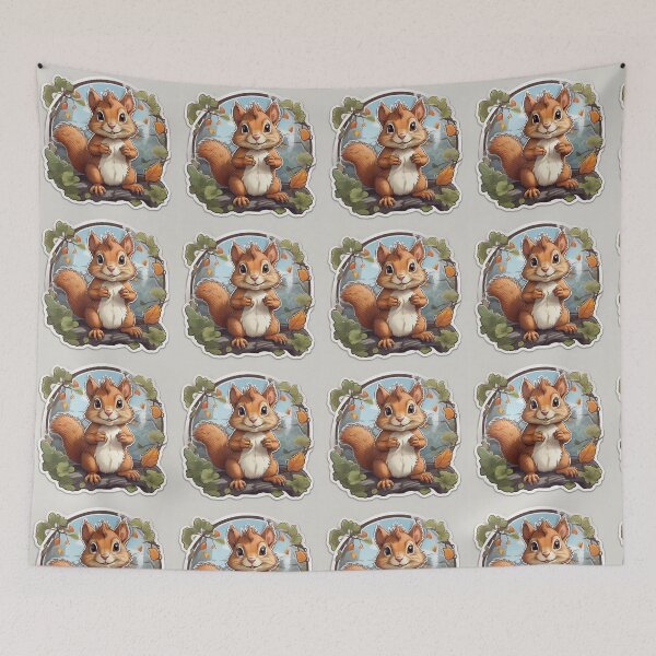 Item preview, Cute squirrel among roses designed and sold by abdelaziz0.