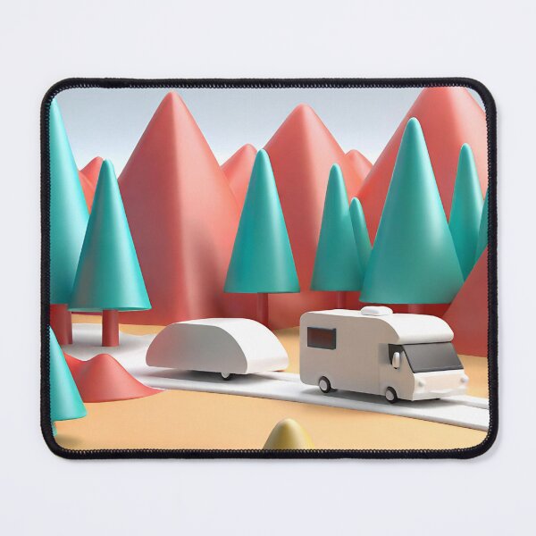 Item preview, Cartoon Clay-Like 3D Campervan. 2 of 3. designed and sold by Meridian Threads.