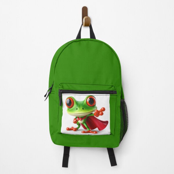 Item preview, funny superhero red eyed tree frog with cape designed and sold by clearviewstock.