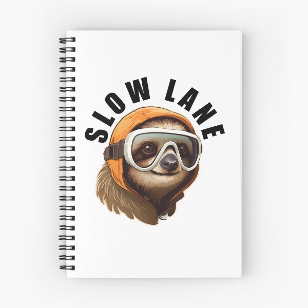 Item preview, Sloth Wearing Ski Goggles - Slow Lane (Black Lettering) designed and sold by VelvetRoom.