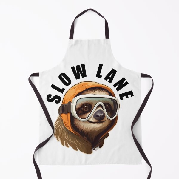 Item preview, Sloth Wearing Ski Goggles - Slow Lane (Black Lettering) designed and sold by VelvetRoom.