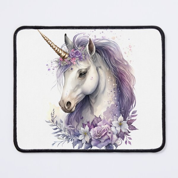 Item preview, Purple Maned Unicorn - Golden Horn designed and sold by FlutterbyFairy.
