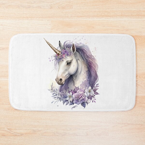 Item preview, Purple Maned Unicorn - Golden Horn designed and sold by FlutterbyFairy.
