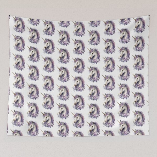 Item preview, Purple Maned Unicorn - Golden Horn designed and sold by FlutterbyFairy.
