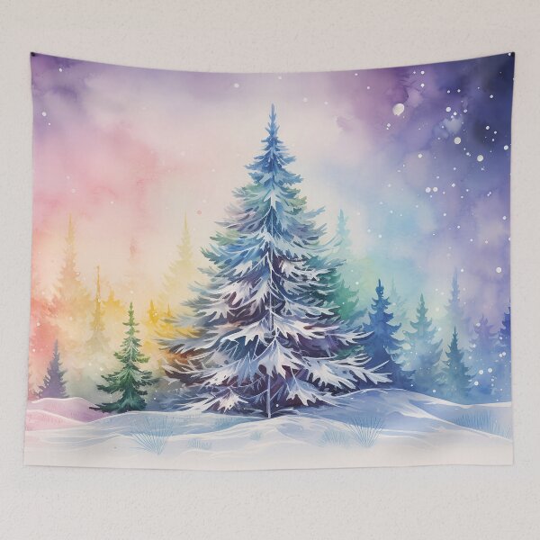 Item preview, Aurora borealis Christmas Tree designed and sold by Red Witch Art.