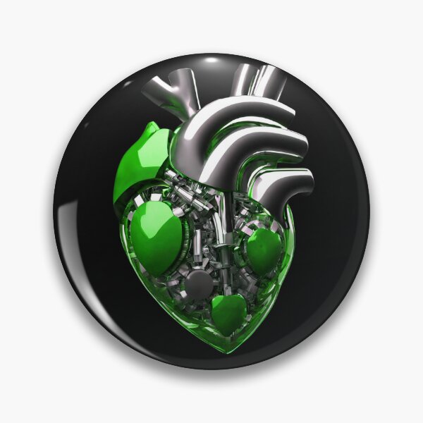 Item preview, Engine Heart Motor Green Chrom designed and sold by Aquillashop.