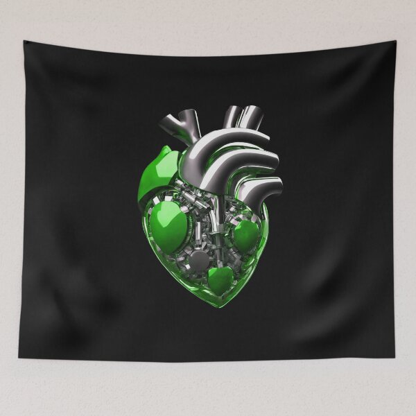 Item preview, Engine Heart Motor Green Chrom designed and sold by Aquillashop.