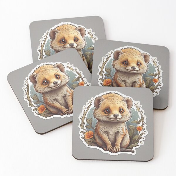 Item preview, Cute mongoose among roses designed and sold by abdelaziz0.