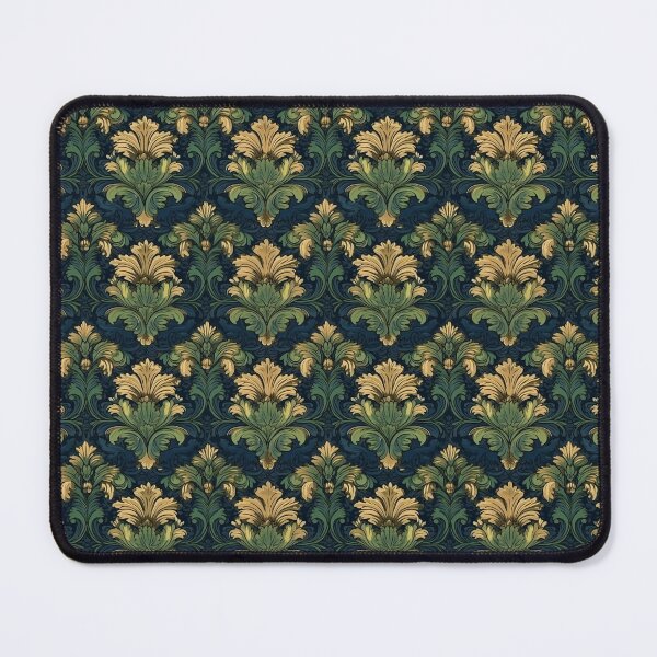 Item preview, Art Nouveau Motif Floral Grunge Green Blue Teal Damask Seamless Pattern designed and sold by JunkWithSteph.