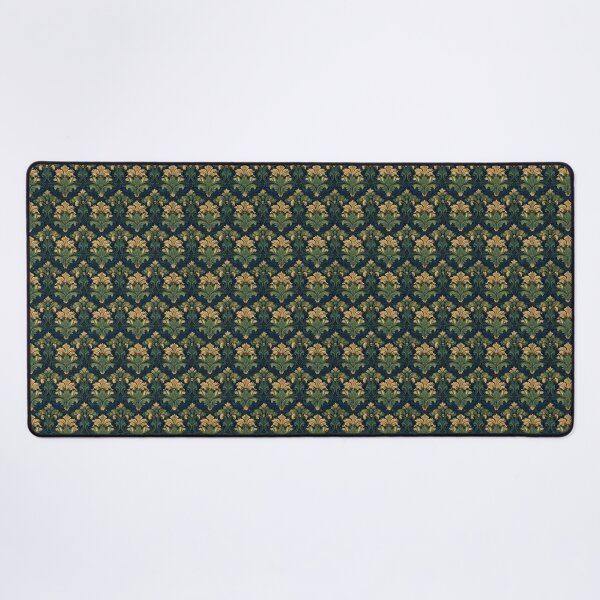 Item preview, Art Nouveau Motif Floral Grunge Green Blue Teal Damask Seamless Pattern designed and sold by JunkWithSteph.
