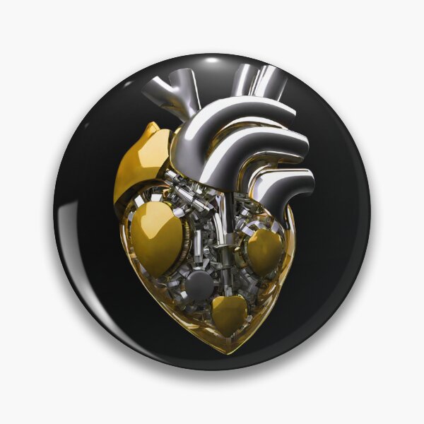Item preview, Engine Heart Motor Gold Chrom designed and sold by Aquillashop.