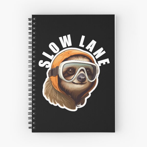 Item preview, Sloth Wearing Ski Goggles - Slow Lane (White Lettering) designed and sold by VelvetRoom.