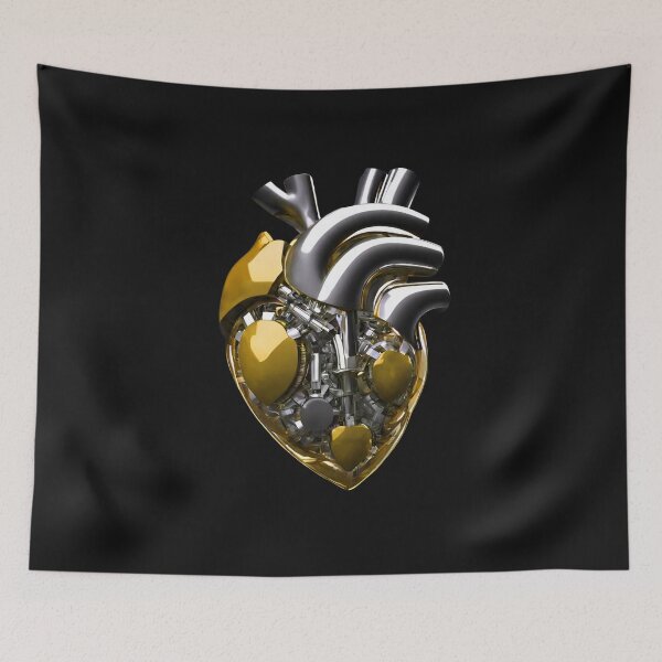 Item preview, Engine Heart Motor Gold Chrom designed and sold by Aquillashop.