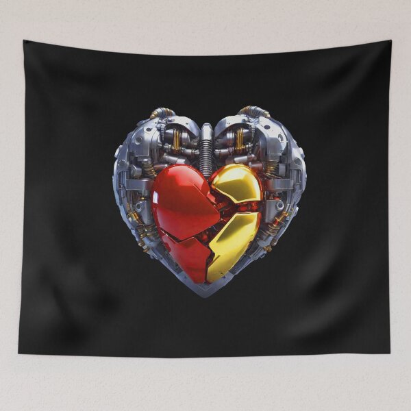 Item preview, Engine Heart Motor Gold Red Chrom designed and sold by Aquillashop.
