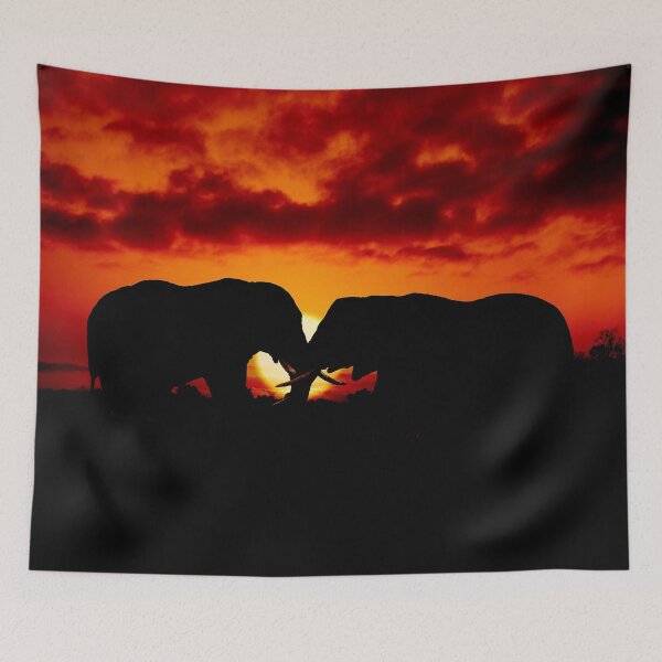 Item preview, Elephants in the sunset designed and sold by SunnyDesignsCo.