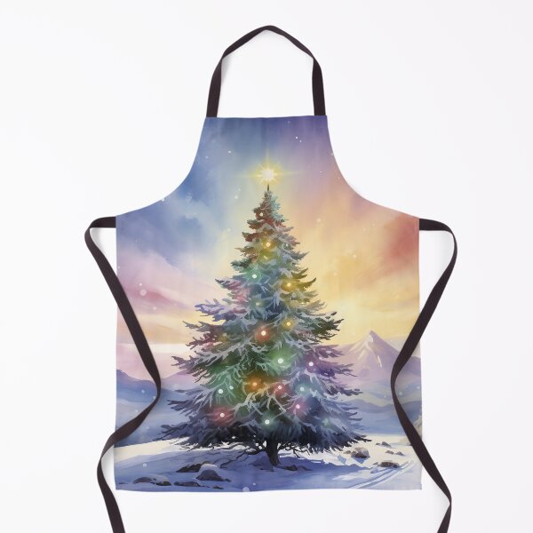 Item preview, Christmas tree and Aurora Borealis designed and sold by Red Witch Art.