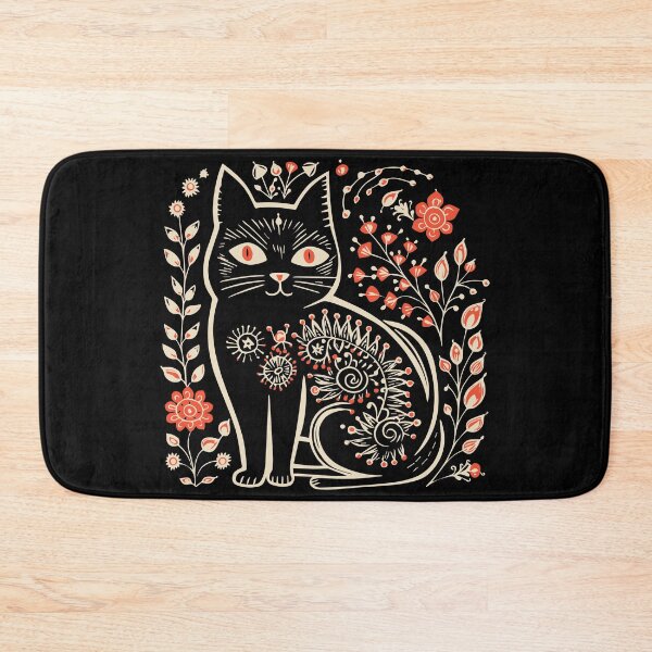 Item preview, Lino Cut Cat designed and sold by Texterns.