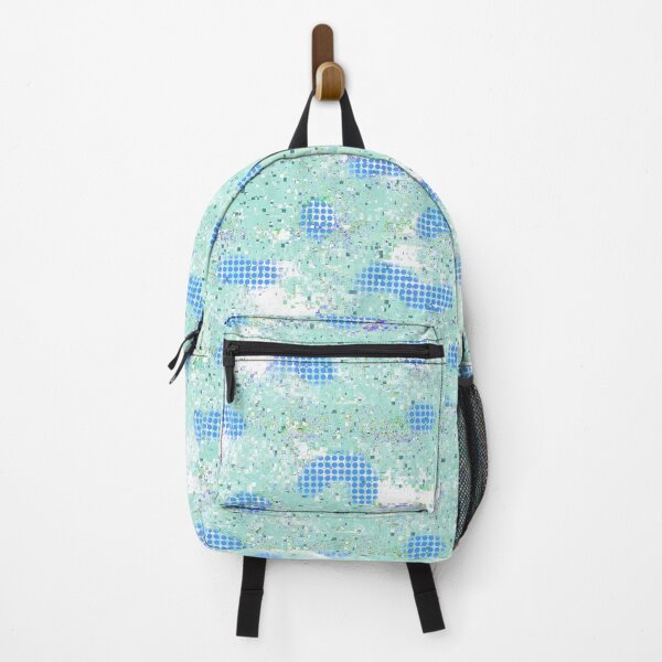 Item preview, Pattern glitch mint clouds, blue dots like a game designed and sold by Florvolcanica.
