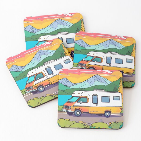 Item preview, Cartoon RV Campervan Motorhome Anime Styled. 1 of 4. designed and sold by Meridian Threads.