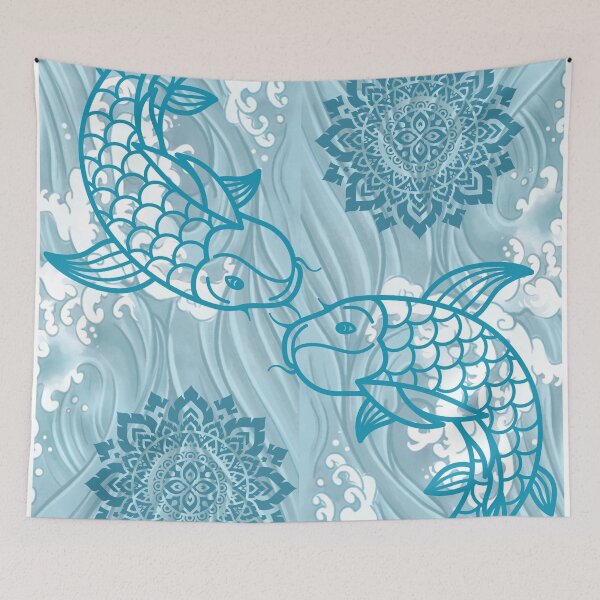 Item preview, Pisces Wave Koi Mandalas Abstract designed and sold by Night Bloom Designs.