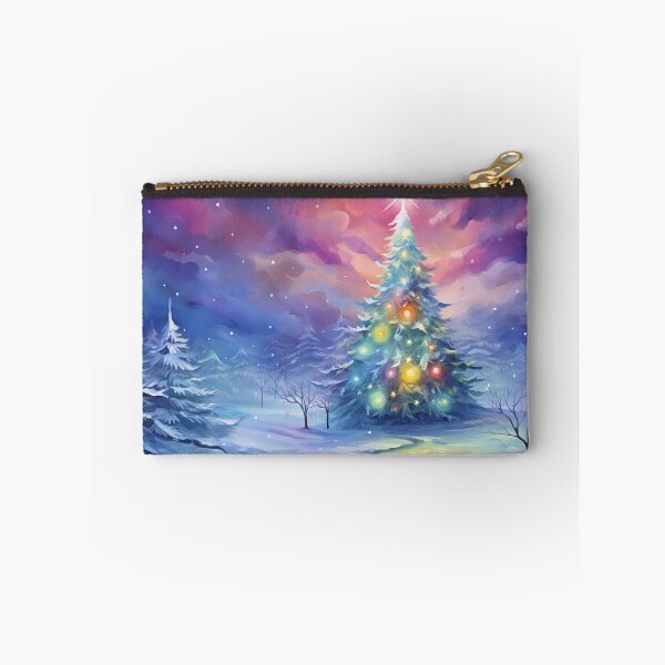 Item preview, Christmas tree and Aurora Borealis designed and sold by Red Witch Art.