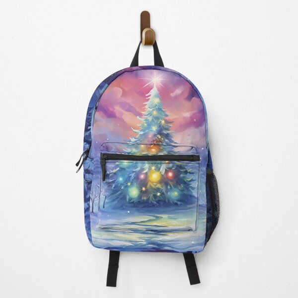 Item preview, Christmas tree and Aurora Borealis designed and sold by Red Witch Art.