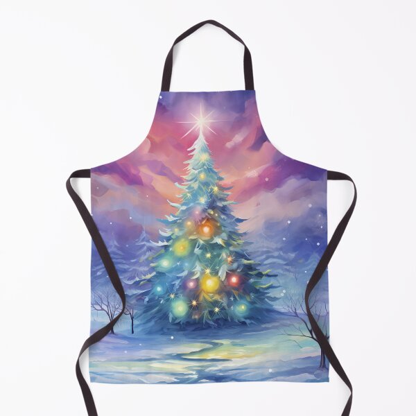 Item preview, Christmas tree and Aurora Borealis designed and sold by Red Witch Art.