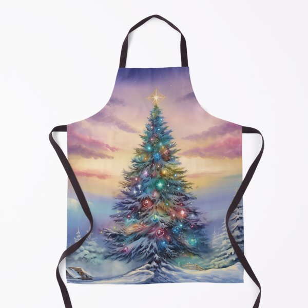 Item preview, Christmas tree and Aurora Borealis designed and sold by Red Witch Art.