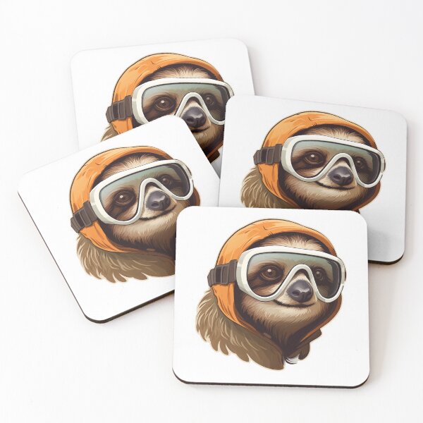 Item preview, Sloth Wearing Ski Goggles designed and sold by VelvetRoom.