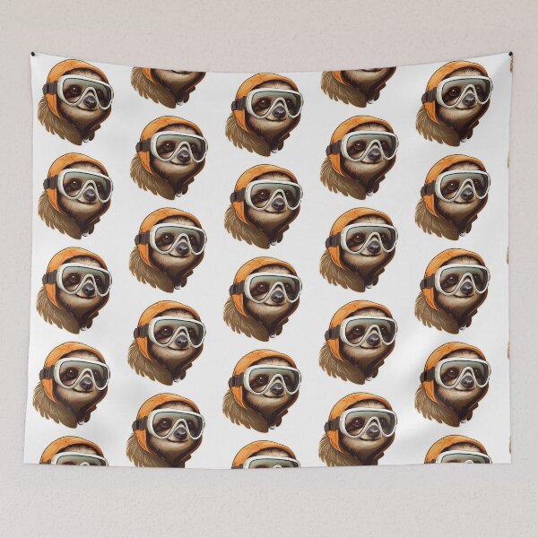 Item preview, Sloth Wearing Ski Goggles designed and sold by VelvetRoom.