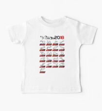 Calendar F1 2018 circuits white sport Baby Tee