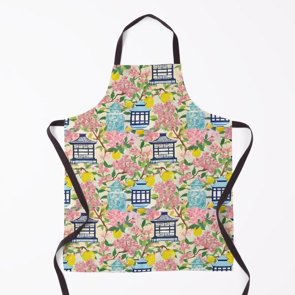 Item preview, Lemons and cherry blossom chinoiserie garden designed and sold by SophieClimaArt.