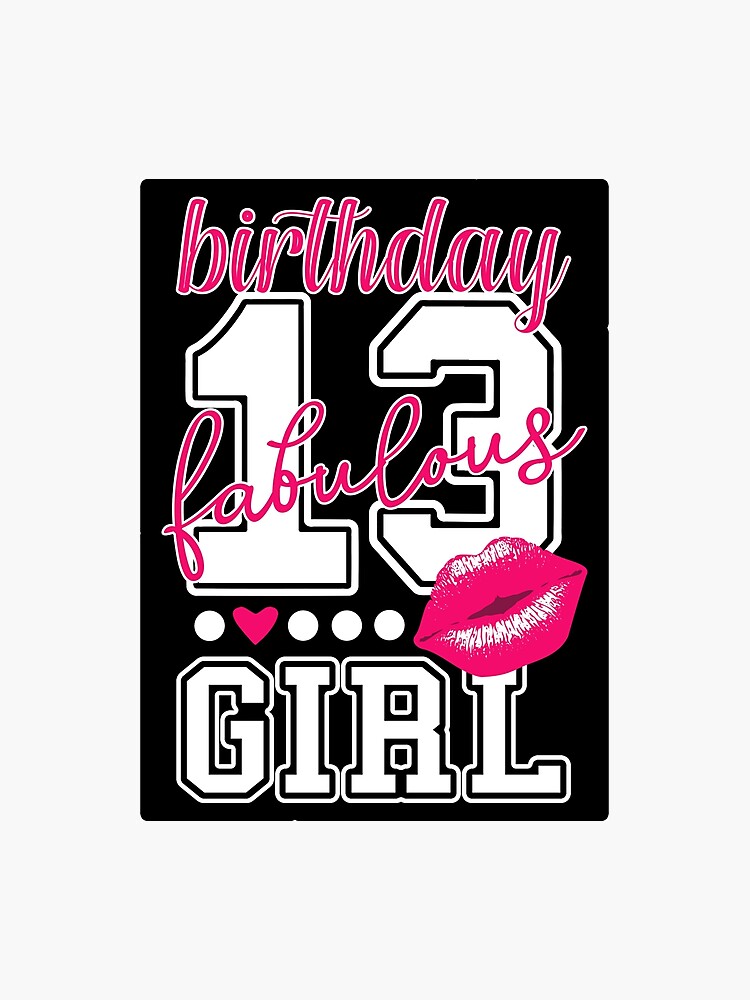 Photographic birthday | college Print girl gifts 13th kiss pink style