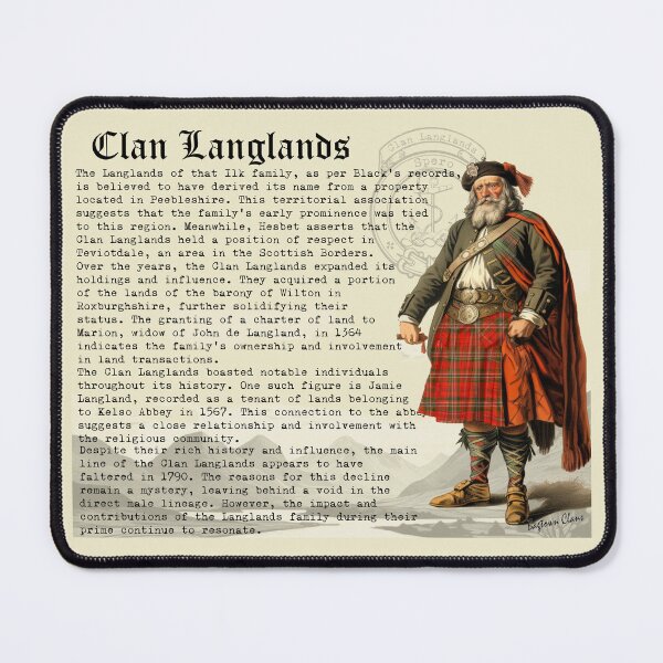 Item preview, Clan Langlands Scottish History designed and sold by BagTown Clans.