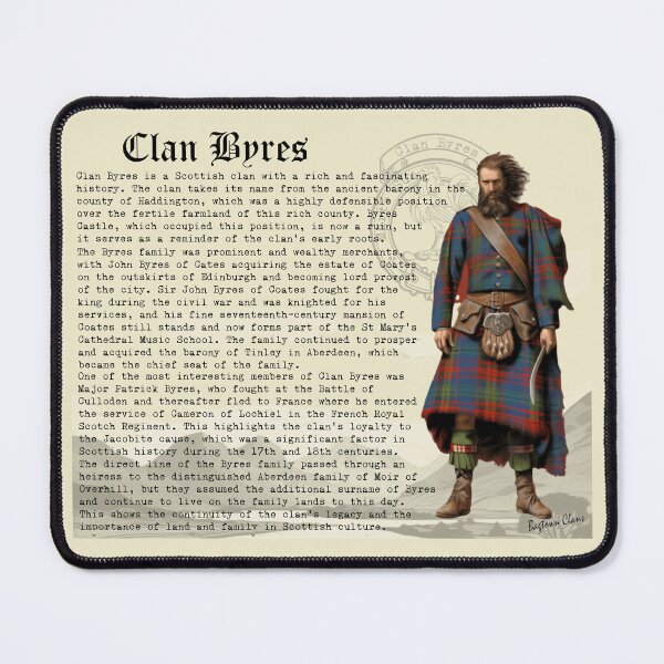 Item preview, Clan Byres Scottish History  designed and sold by BagTown Clans.