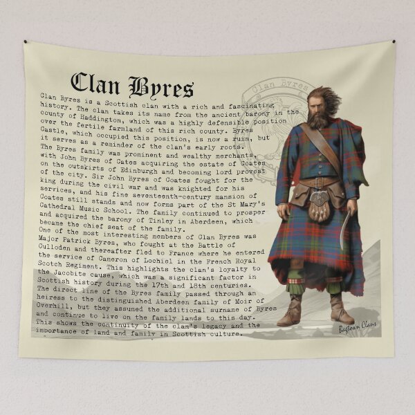 Item preview, Clan Byres Scottish History  designed and sold by BagTown Clans.