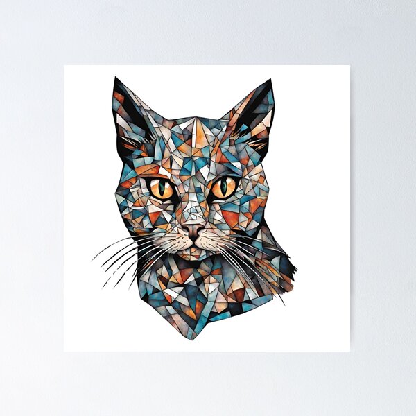Item preview, Mosaic Cat  designed and sold by silviaol.