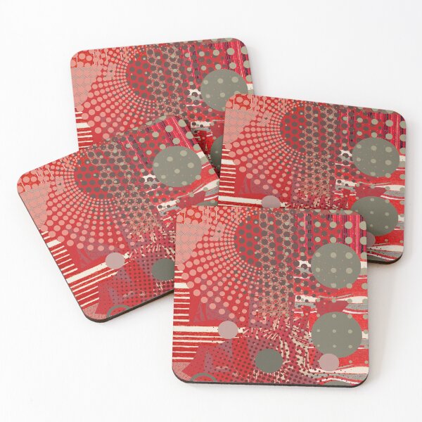 Item preview, Red Abstract Modernist Collage No.972023-2 designed and sold by MirabiliaMagpie.